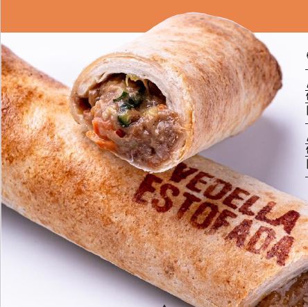 Burrito de vedella estofada